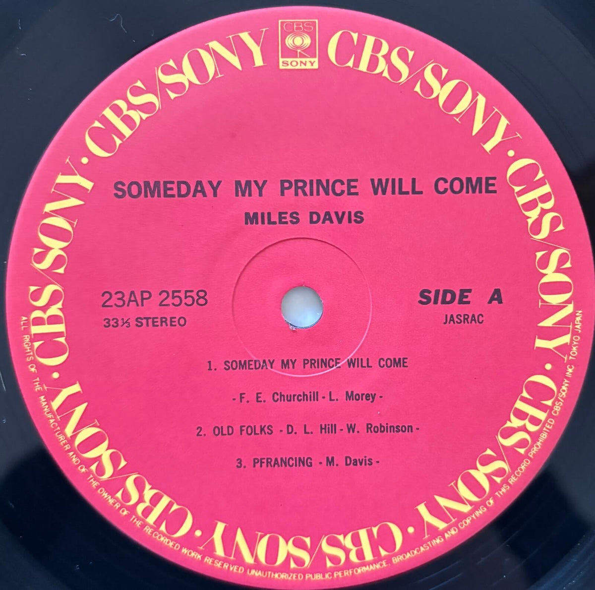 Miles Davis Sextet - Someday My Prince Will Come (1983 Japanese CBS/Sony Vinyl LP)