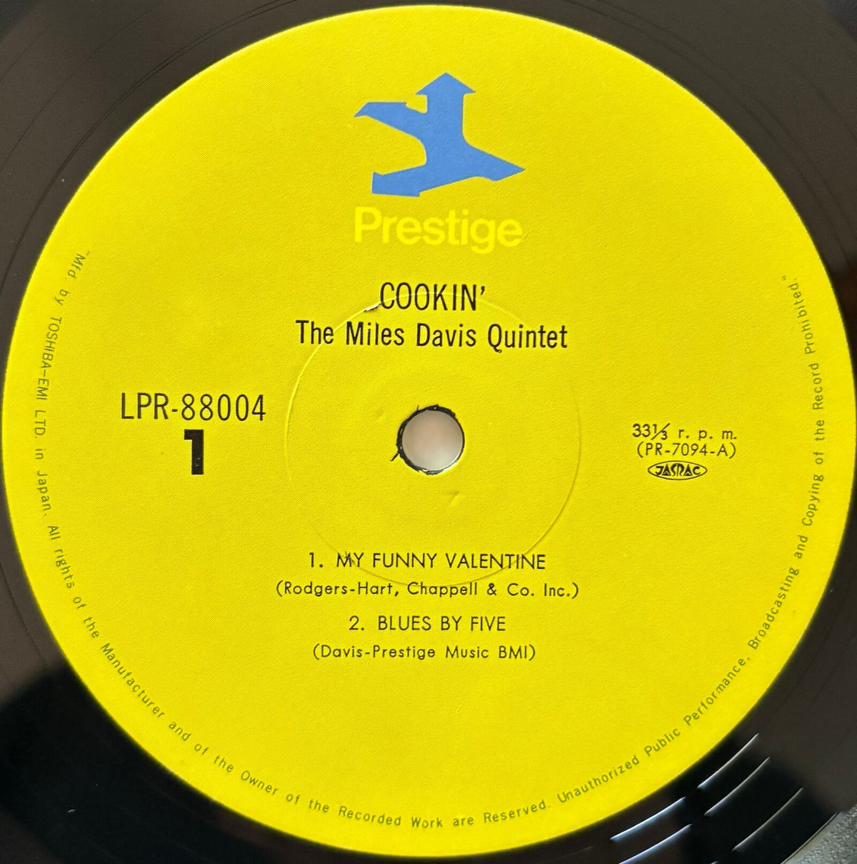 Miles Davis Quintet - Cookin' (1973 Japanese Prestige Mono Vinyl LP)