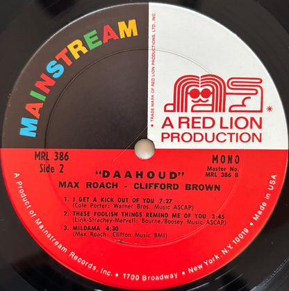 Max Roach & Clifford Brown - Daahoud (1972 US Mainstream Records Vinyl LP)