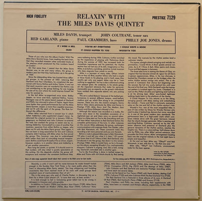 The Miles Davis Quintet - Relaxin' with the Miles Davis Quintet (1976 Japanese Prestige Mono Vinyl LP)