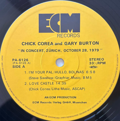Chick Corea and Gary Burton - In Concert, Zürich, October 28, 1979 (1980 Japanese ECM 2xLP)