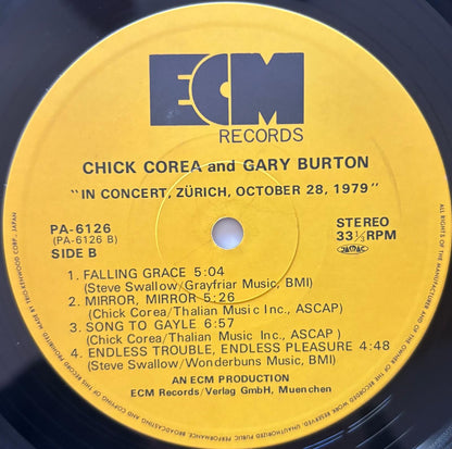 Chick Corea and Gary Burton - In Concert, Zürich, October 28, 1979 (1980 Japanese ECM 2xLP)
