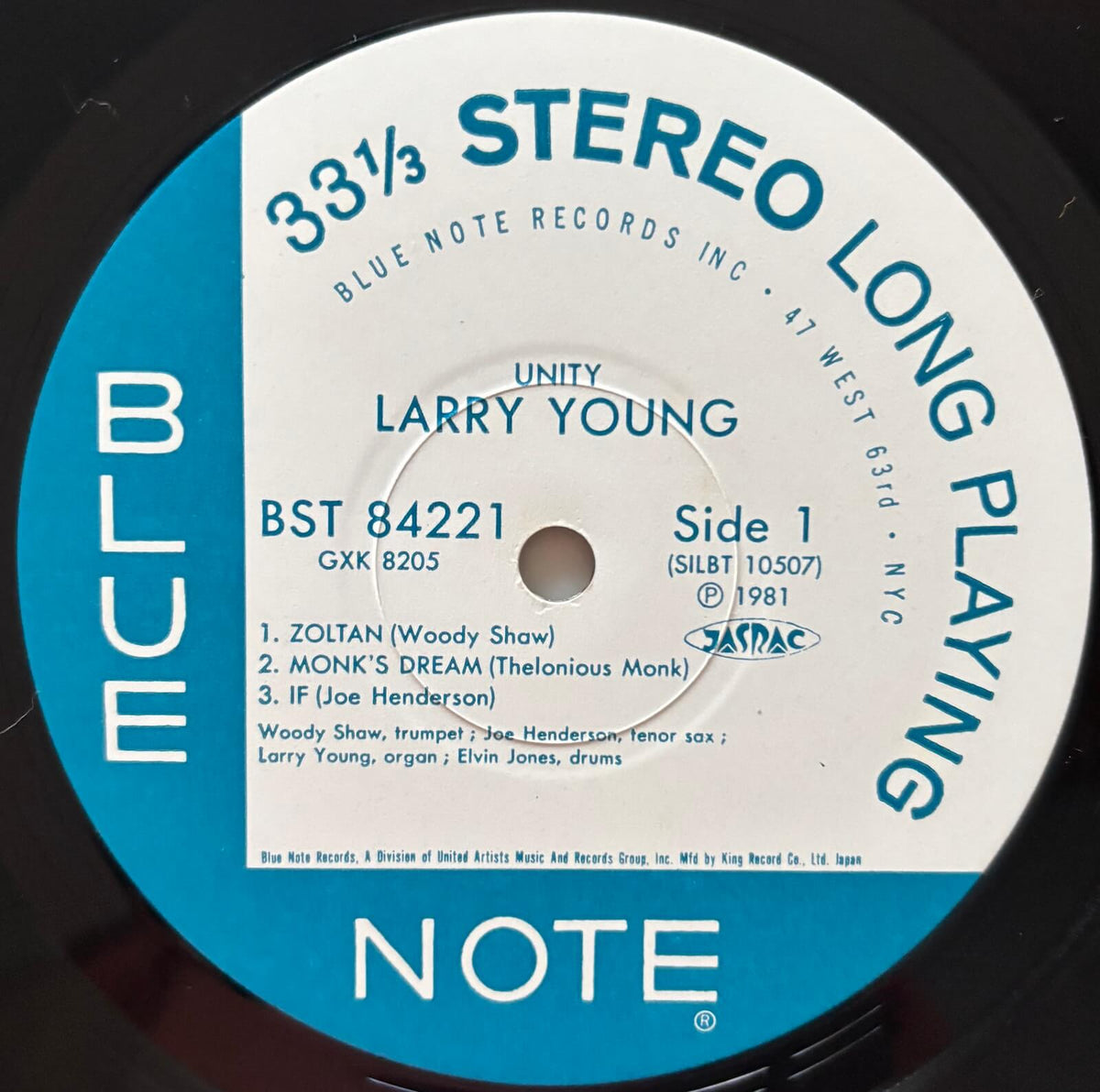 Larry Young - Unity (1981 Japanese King Record GXK-8205 Vinyl LP)