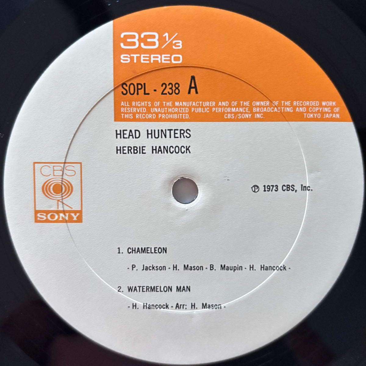 Herbie Hancock - Head Hunters (1973 Japanese CBS/Sony Vinyl LP)