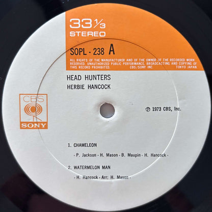 Herbie Hancock - Head Hunters (1973 Japanese CBS/Sony Vinyl LP)