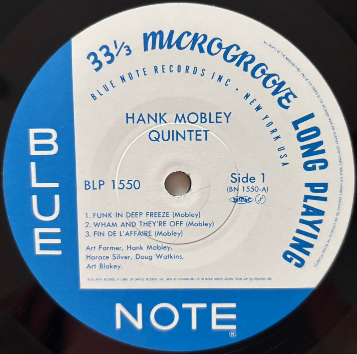 Hank Mobley - Hank Mobley Quintet (1984 Japanese Blue Note Mono Vinyl LP)