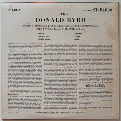 Donald Byrd - Fuego (1978 Japanese Blue Note GXK 8037 Vinyl LP)