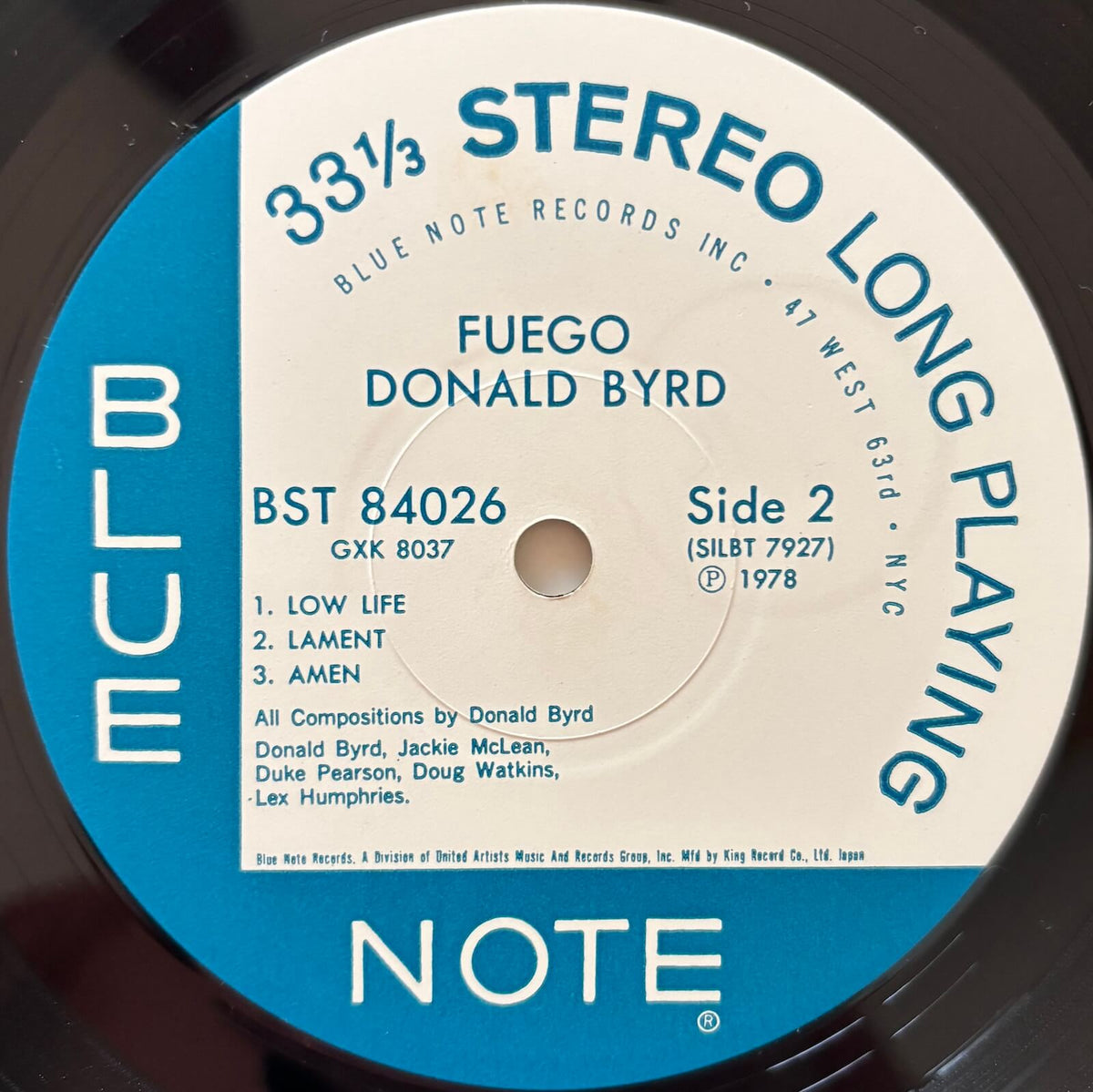 Donald Byrd - Fuego (1978 Japanese Blue Note GXK 8037 Vinyl LP)