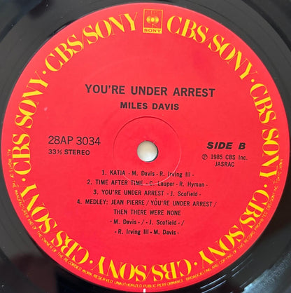 Miles Davis - You're Under Arrest (1985 Japanese CBS/Sony Gatefold Vinyl LP)