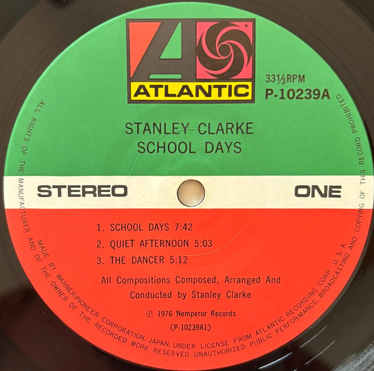 Stanley Clarke - School Days (1976 Japanese Atlantic Vinyl LP)