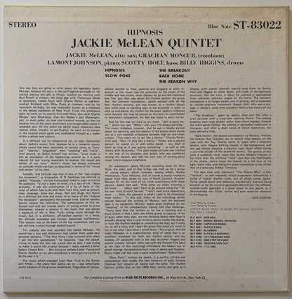 Jackie McLean Quintet - Hipnosis (1978 Japanese Blue Note Vinyl LP)