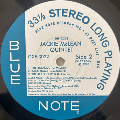 Jackie McLean Quintet - Hipnosis (1978 Japanese Blue Note Vinyl LP)