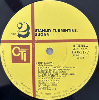 Stanley Turrentine - Sugar (1978 Japanese CTI Vinyl LP)