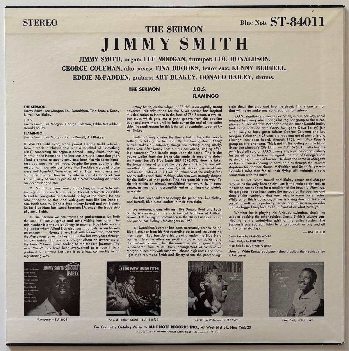 Jimmy Smith - The Sermon! (1992 Japanese Blue Note Vinyl LP)