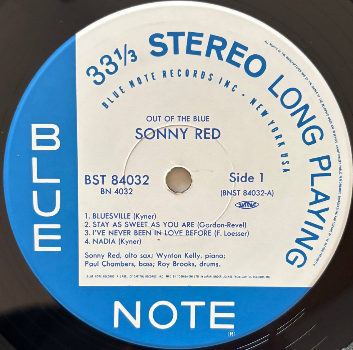 Sonny Red - Out Of The Blue (1989 Japanese Blue Note Stereo LP Limited Edition)