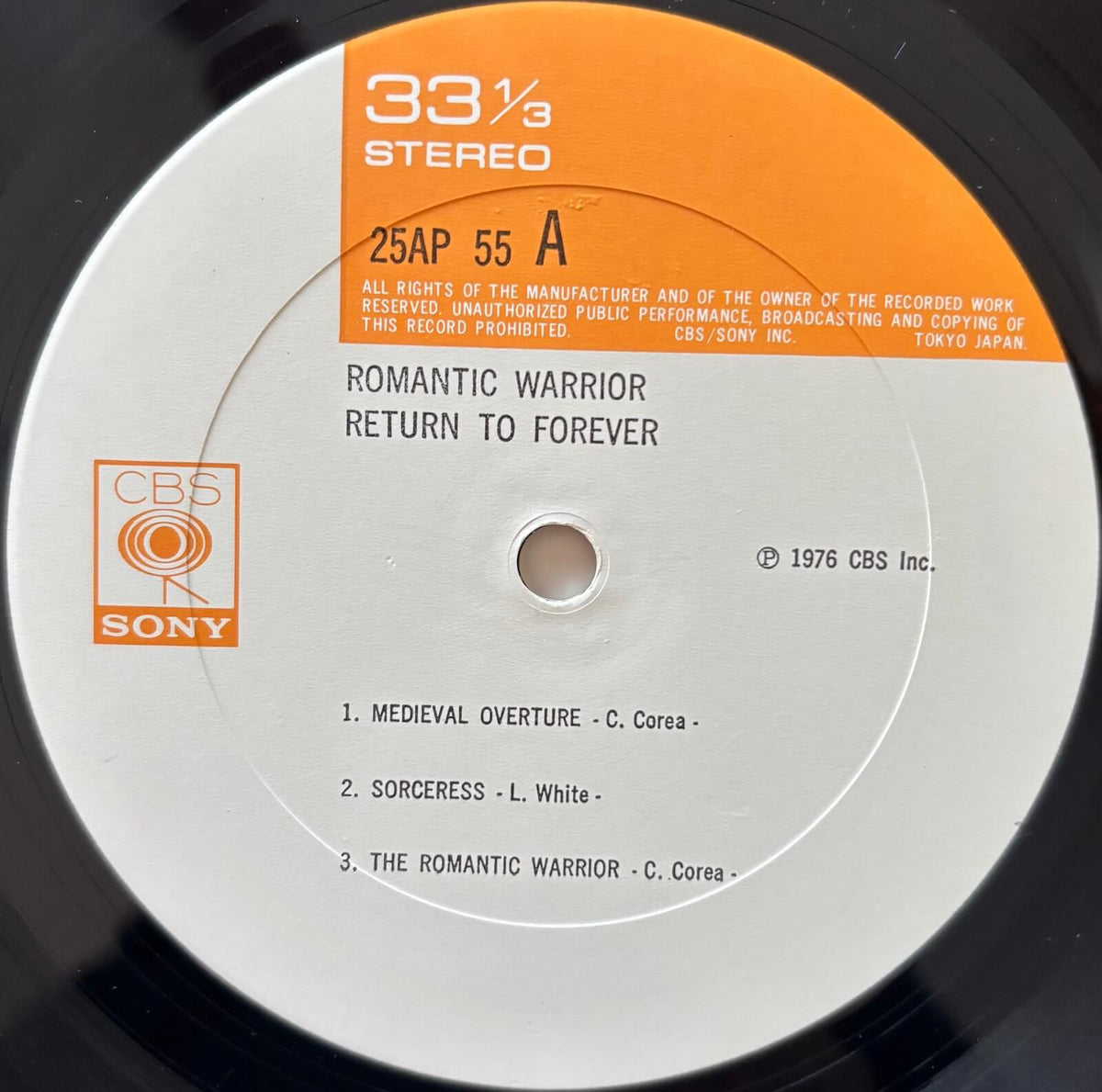 Return To Forever - Romantic Warrior (1976 Japanese CBS/Sony Vinyl LP)