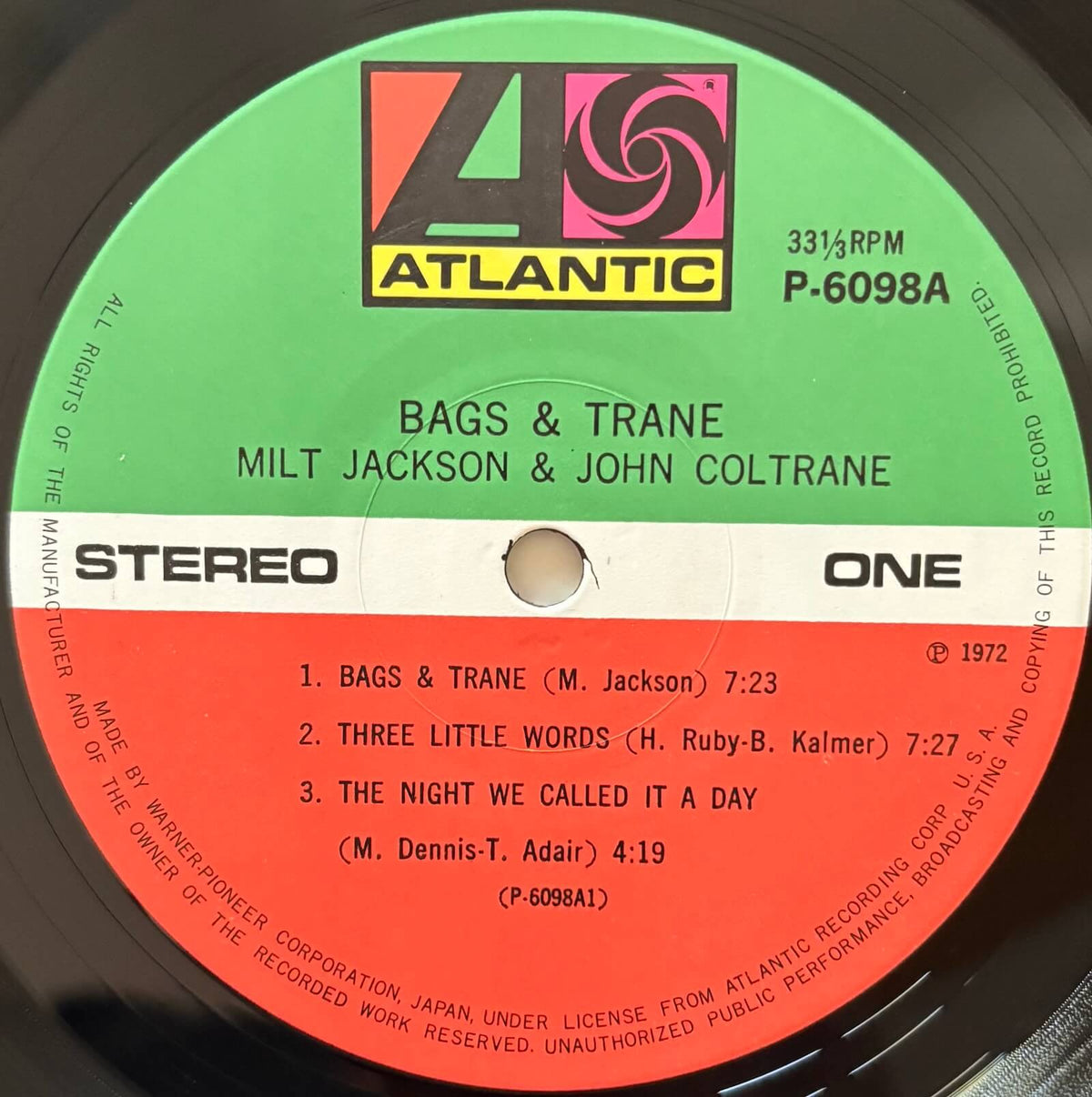 Milt Jackson / John Coltrane - Bags & Trane (1972 Japanese Atlantic Vinyl LP)