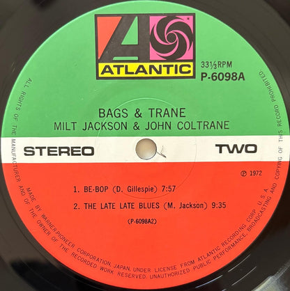 Milt Jackson / John Coltrane - Bags & Trane (1972 Japanese Atlantic Vinyl LP)