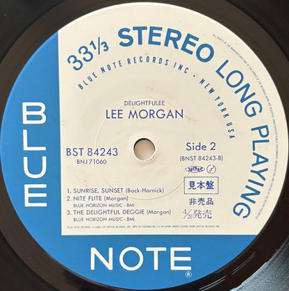 Lee Morgan - Delightfulee (1985 Japanese Blue Note Promo Vinyl LP)