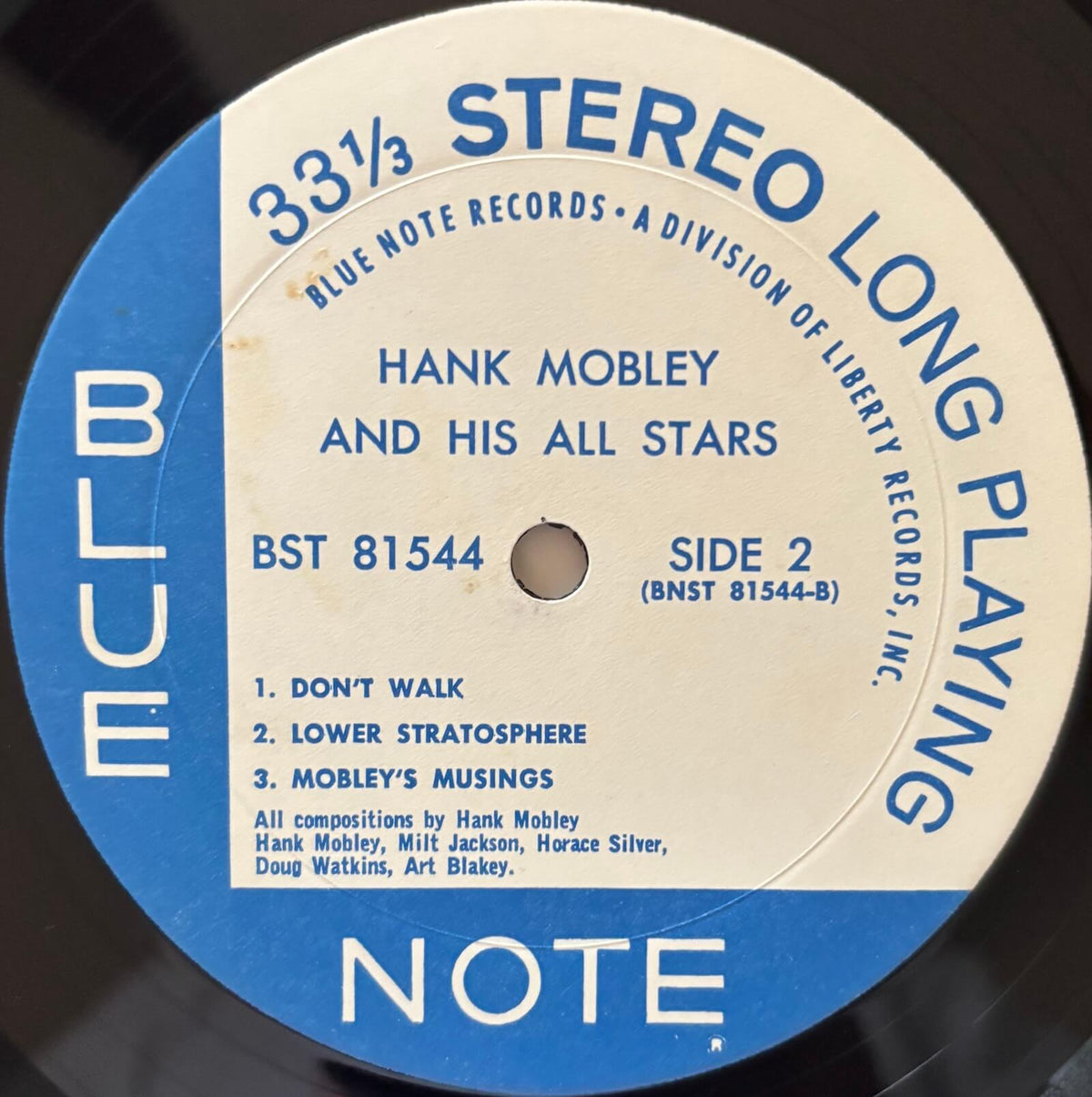 Hank Mobley - Hank Mobley and His All Stars (1967 US Blue Note Vinyl LP)