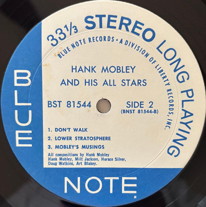 Hank Mobley - Hank Mobley and His All Stars (1967 US Blue Note Vinyl LP)