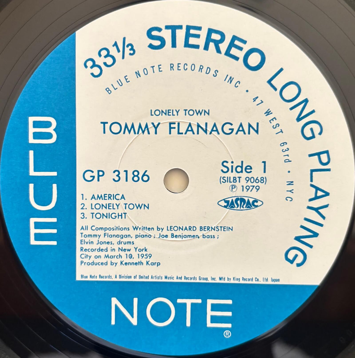 Tommy Flanagan - Lonely Town (1979 Japanese Blue Note Vinyl LP)