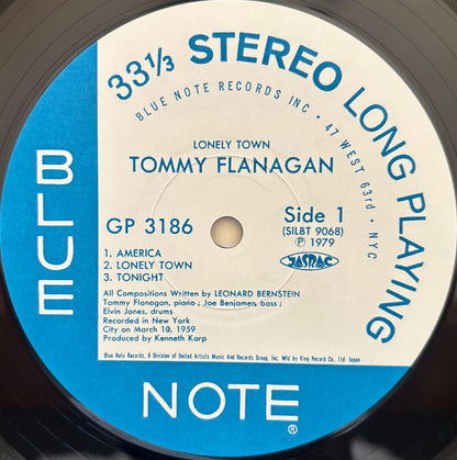Tommy Flanagan - Lonely Town (1979 Japanese Blue Note Vinyl LP)
