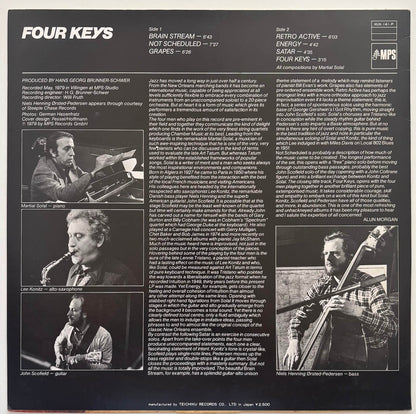 Solal, Konitz, Scofield, Ørsted Pedersen - Four Keys (1980 Japanese MPS Vinyl LP)