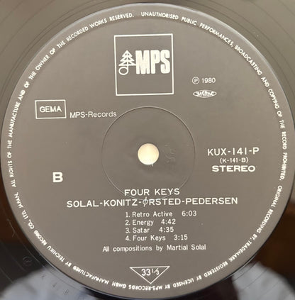 Solal, Konitz, Scofield, Ørsted Pedersen - Four Keys (1980 Japanese MPS Vinyl LP)