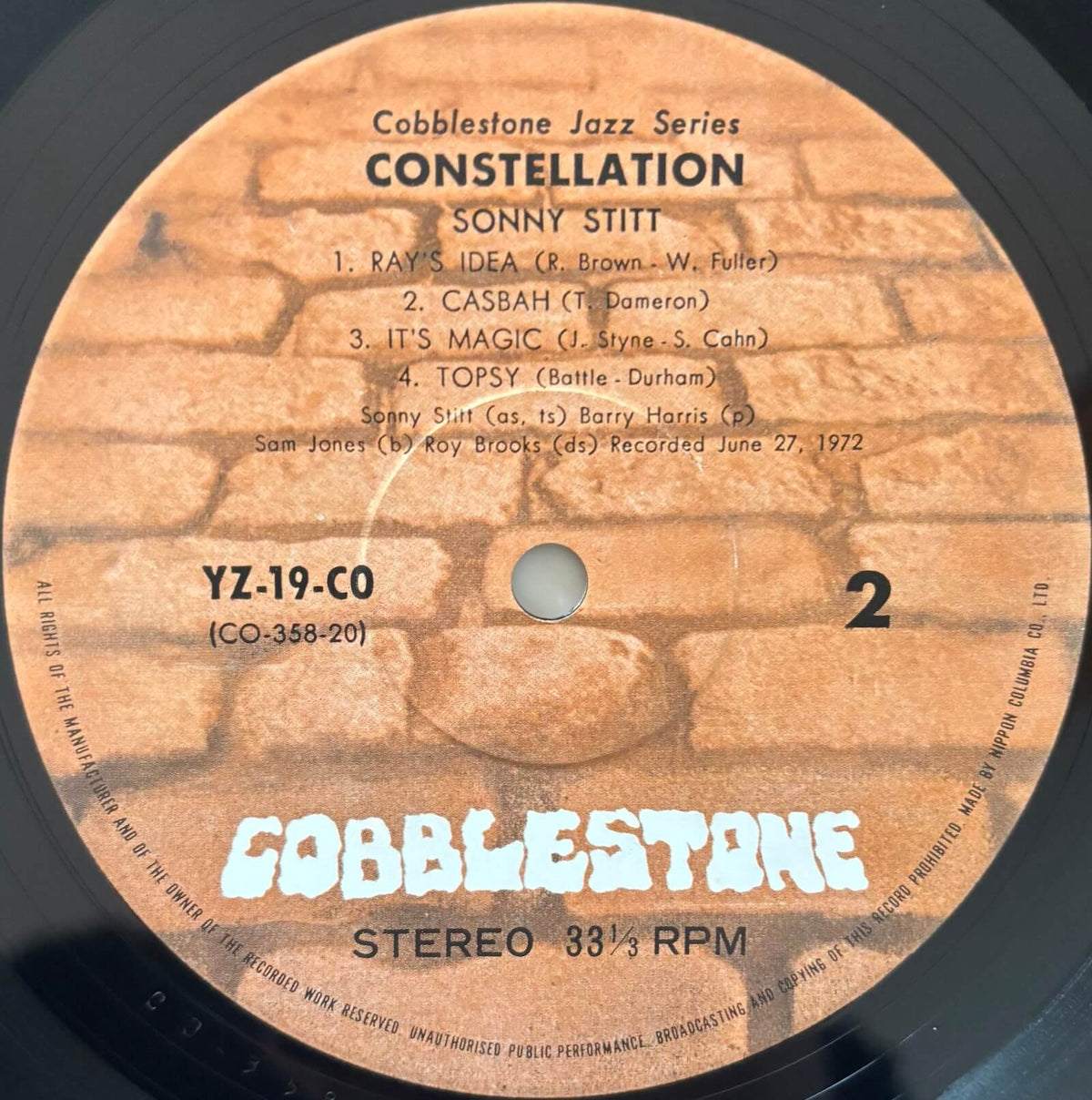 Sonny Stitt - Constellation (1972 Japanese Cobblestone Vinyl LP)