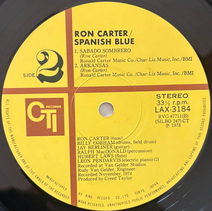 Ron Carter - Spanish Blue (1978 Japanese CTI Limited Edition Stereo Vinyl LP)