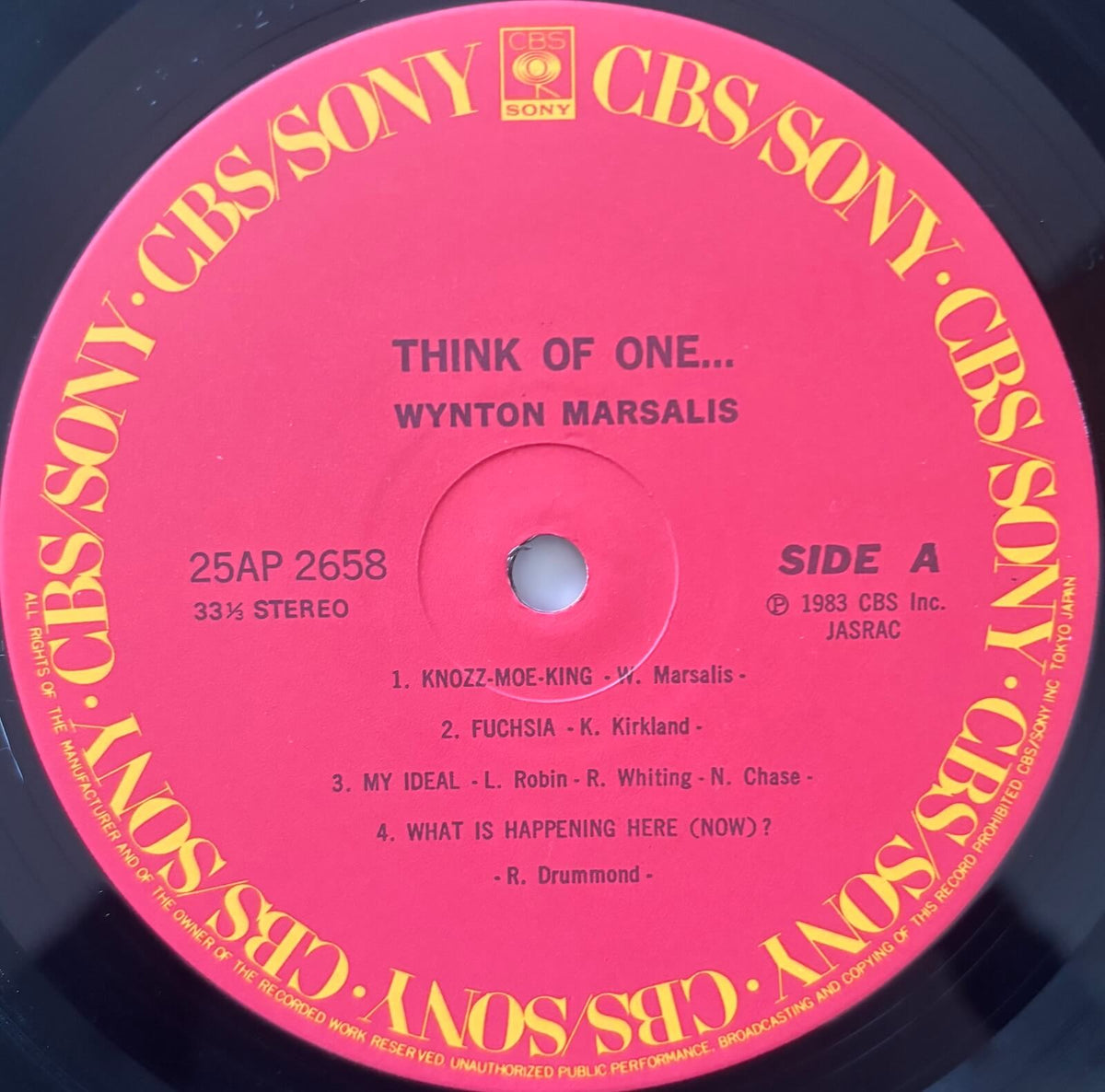 Wynton Marsalis - Think of One (1983 Japanese CBS/Sony Vinyl LP)