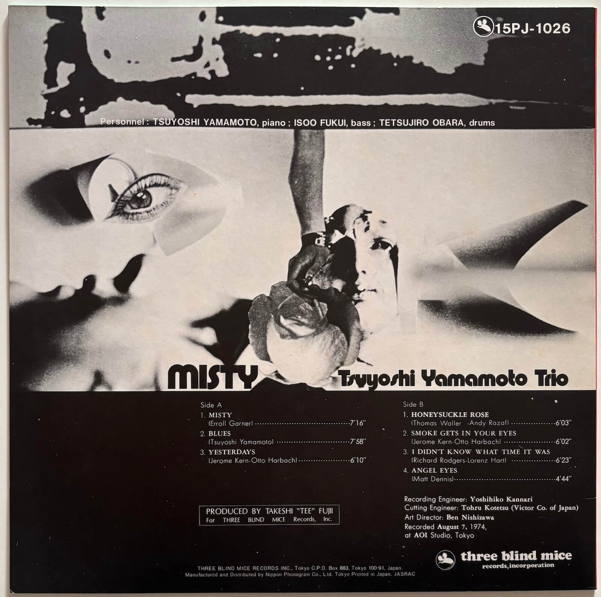 Tsuyoshi Yamamoto Trio - Misty (1979 Japanese Three Blind Mice Vinyl LP)