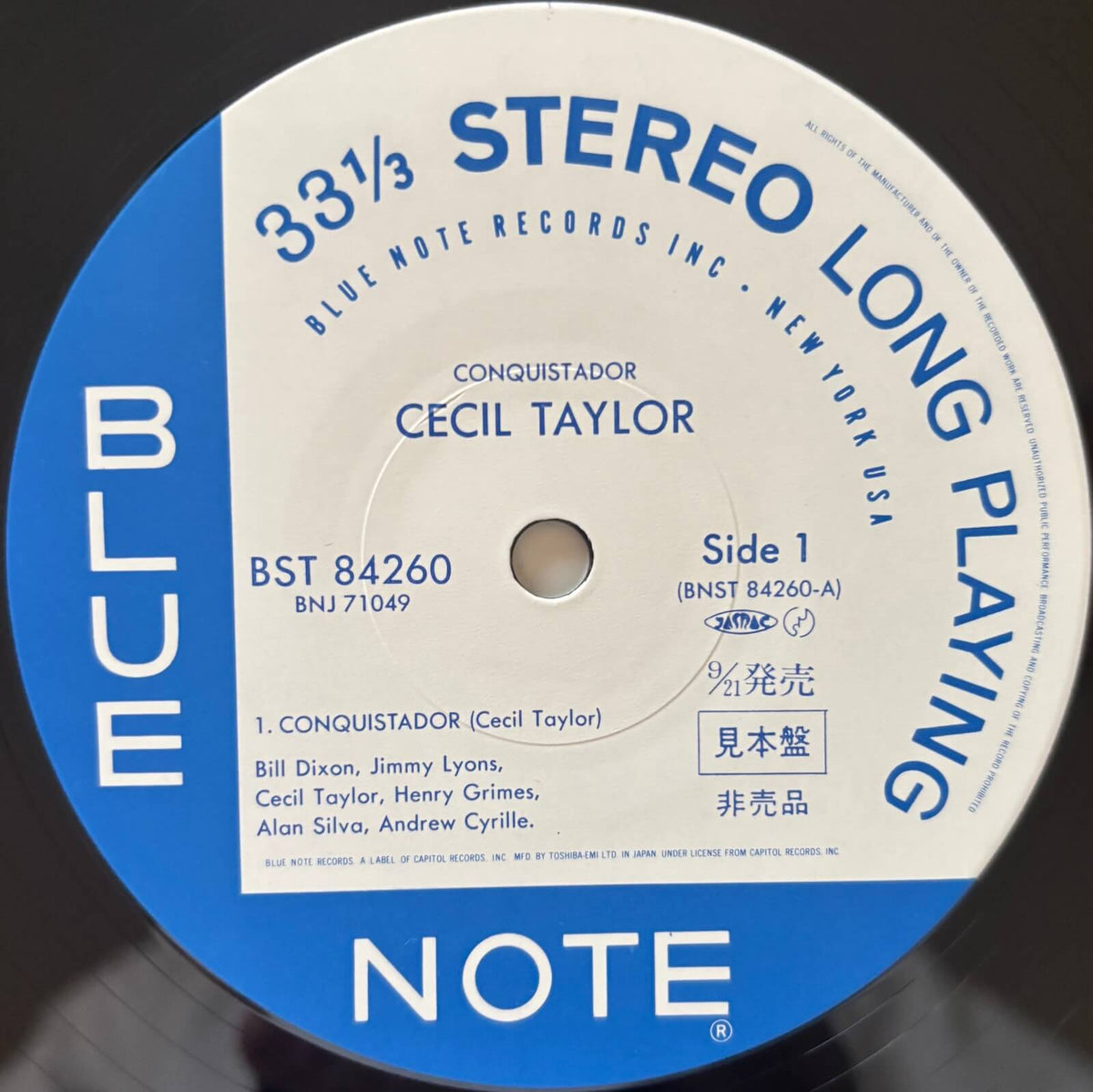 Cecil Taylor - Conquistador! (1984 Japanese Blue Note Promo Reissue Vinyl LP)