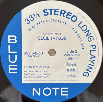 Cecil Taylor - Conquistador! (1984 Japanese Blue Note Promo Reissue Vinyl LP)
