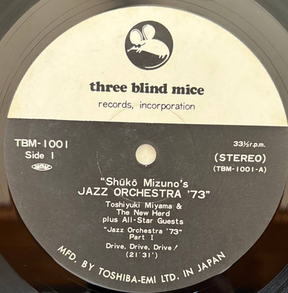 Shūkō Mizuno / Toshiyuki Miyama & The New Herd Plus All-Star Guests - Jazz Orchestra ‘73 (1973 Japanese Three Blind Mice TBM-1001 Vinyl LP)