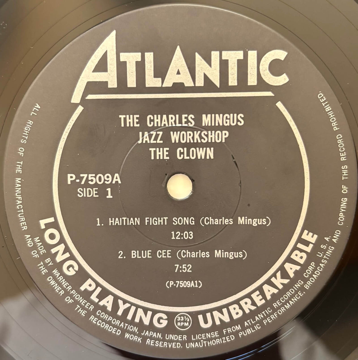 Charles Mingus - The Clown (1976 Japanese Atlantic Mono Reissue Vinyl LP)