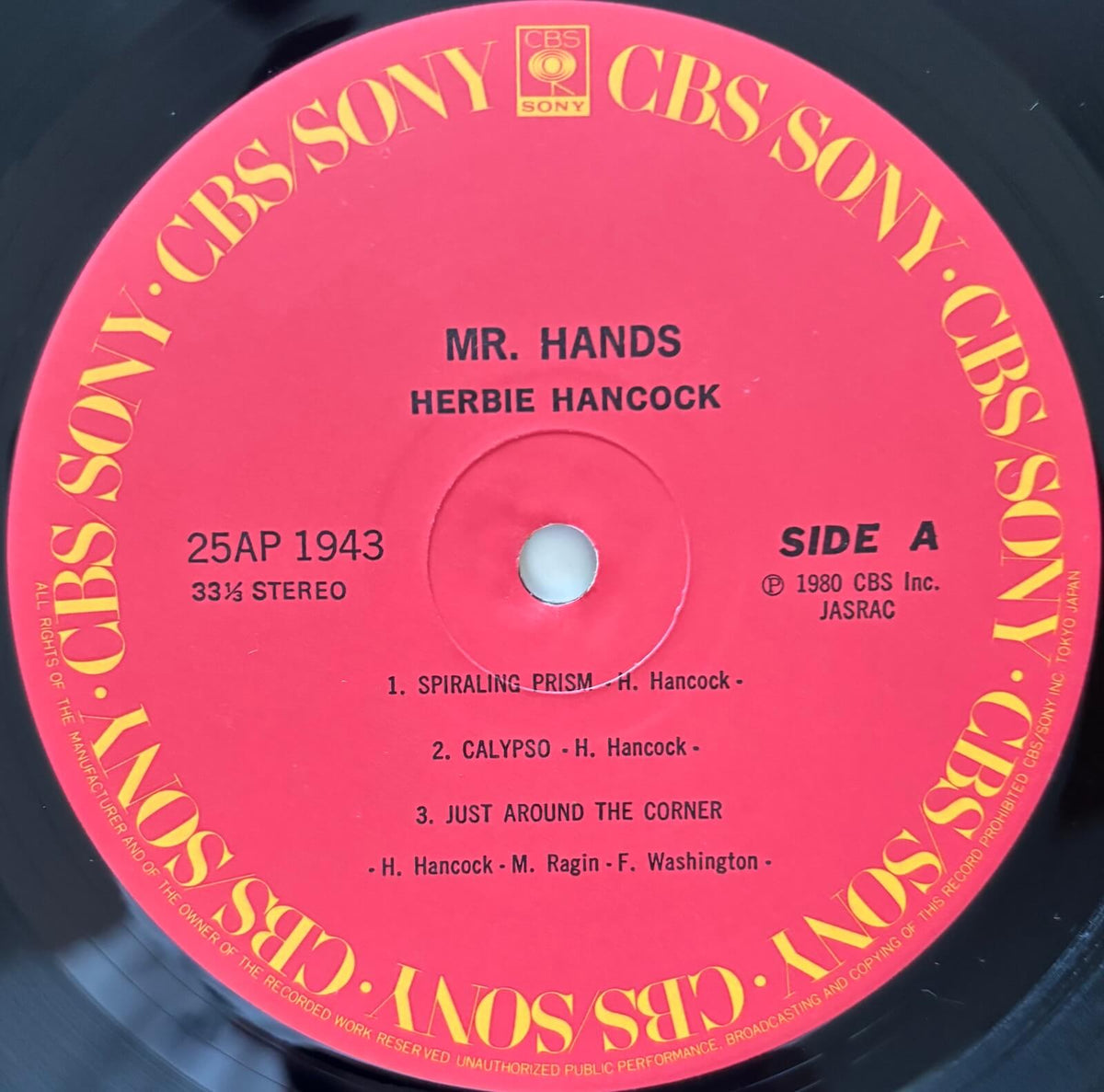 Herbie Hancock - Mr. Hands (1980 Japanese CBS/Sony Vinyl LP)